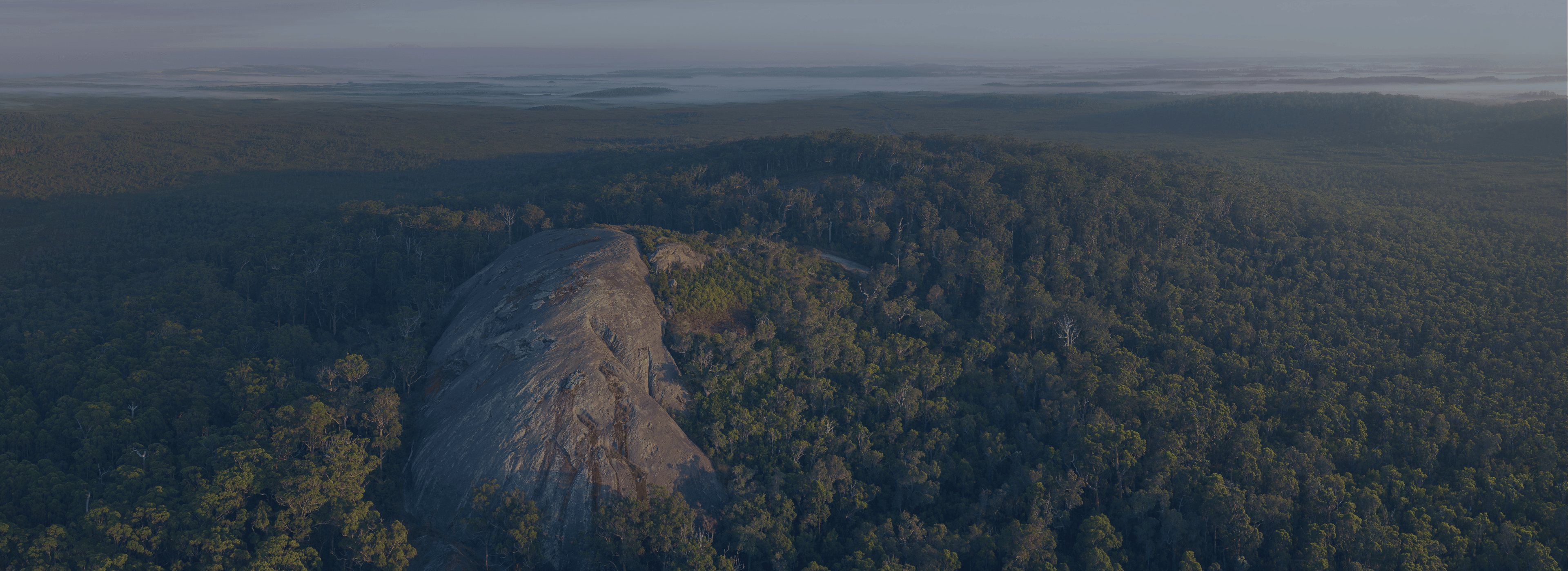 Luftaufnahme Mount Chudalup im Jarrah Forest, Westaustralien